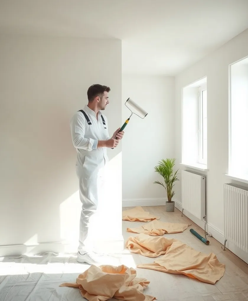 Peintre en bâtiment au travail dans l’Hérault